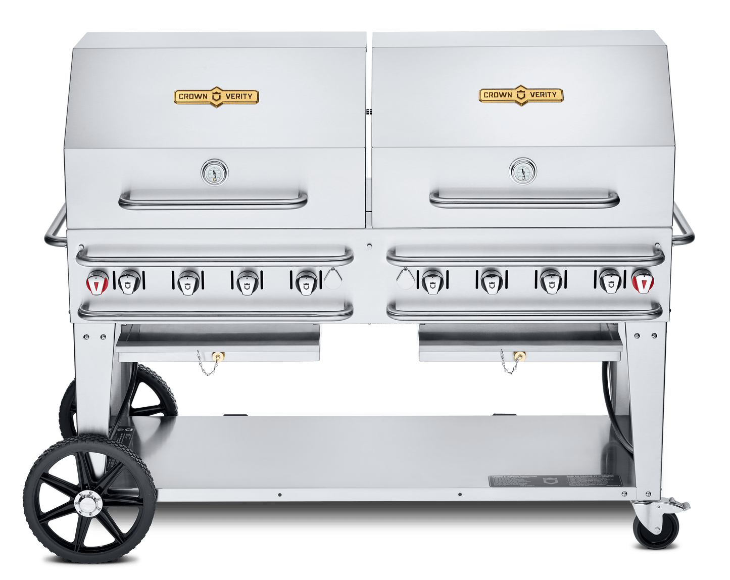 Crown Verity Outdoor Cooking > Gas Grills > BBQs Propane / 60" Crown Verity Mobile Grill Dome Pkg - 30", 36", 48", 60", 72"