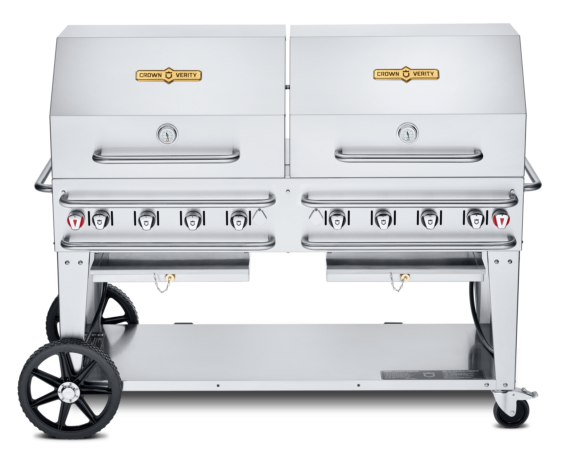 Crown Verity Outdoor Cooking > Gas Grills > BBQs Propane / 60" Crown Verity Mobile Grill Dome Pkg - 30", 36", 48", 60", 72"
