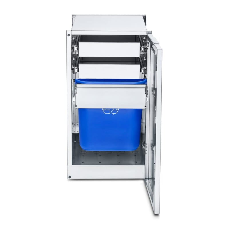 Crown Verity Outdoor Cooking > Outdoor Kitchens > Built In > Storage Components > Cabinets Crown Verity Infinite Series Cabinet Module with Garbage Holder, Includes Two Single Drawers