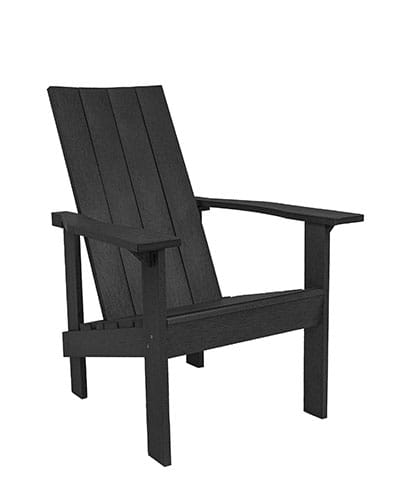 CRP Outdoor Living > Patio Furniture > Casual Seating Black C.R. Plastics Black Modern Adirondack