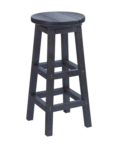 CRP Outdoor Living > Patio Furniture > Resin Black CRP Swivel Bar Stool