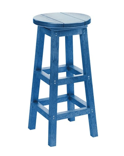 CRP Outdoor Living > Patio Furniture > Resin Blue CRP Swivel Bar Stool