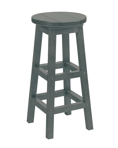 CRP Outdoor Living > Patio Furniture > Resin Slate Grey CRP Swivel Bar Stool