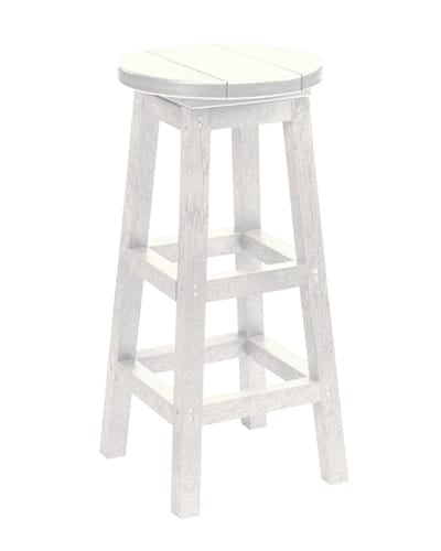 CRP Outdoor Living > Patio Furniture > Resin White CRP Swivel Bar Stool