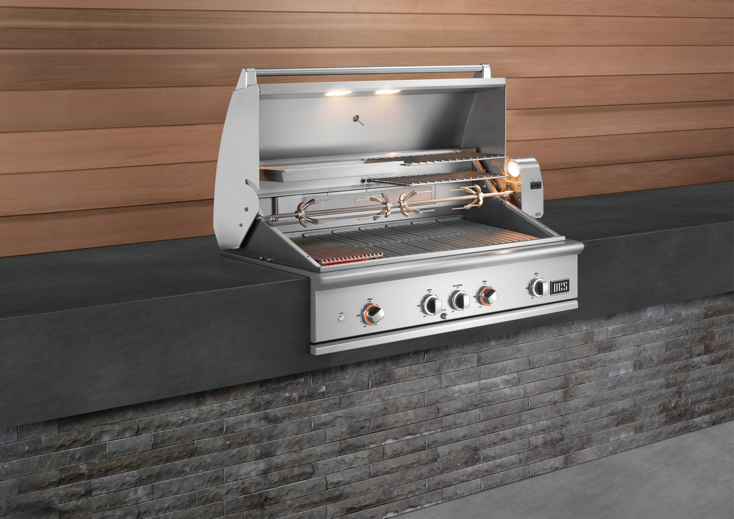 DCS Outdoor Cooking > Outdoor Kitchens > Built In > Grill Heads DCS 48" Series 9 Grill with Rotisserie and Charcoal