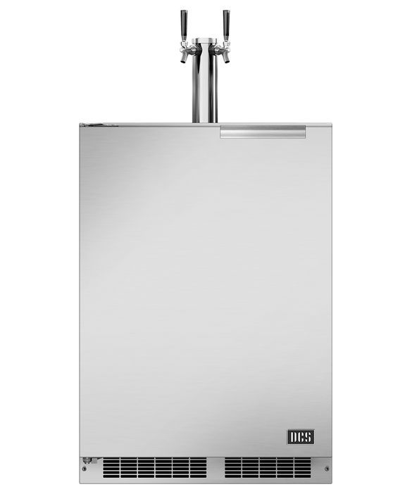 DCS Outdoor Cooking > Outdoor Kitchens > Refrigeration DCS 24" Outdoor Beer Dispenser - Dual Tap - Left Door Hinge