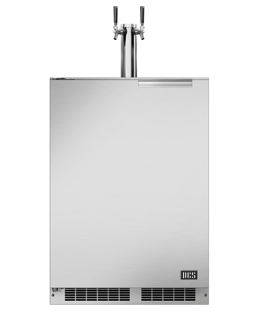 DCS Outdoor Cooking > Outdoor Kitchens > Refrigeration DCS 24" Outdoor Beer Dispenser - Dual Tap - Left Door Hinge