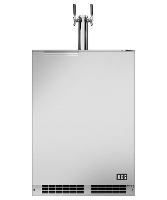 DCS Outdoor Cooking > Outdoor Kitchens > Refrigeration DCS 24" Outdoor Beer Dispenser - Dual Tap - Right Door Hinge
