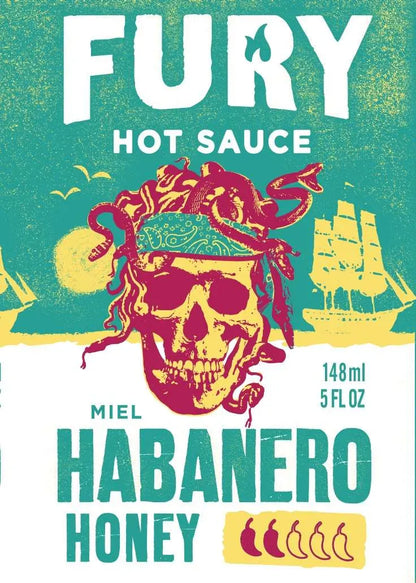 Fury Hot Sauce Barbecue Accessories > Food Prep > Sauces & Spices Fury Habanero Honey Hot Sauce - 5 oz