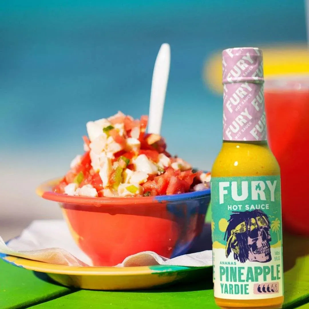 Fury Hot Sauce Barbecue Accessories > Food Prep > Sauces & Spices Fury Pineapple Yardie Hot Sauce - 5 oz