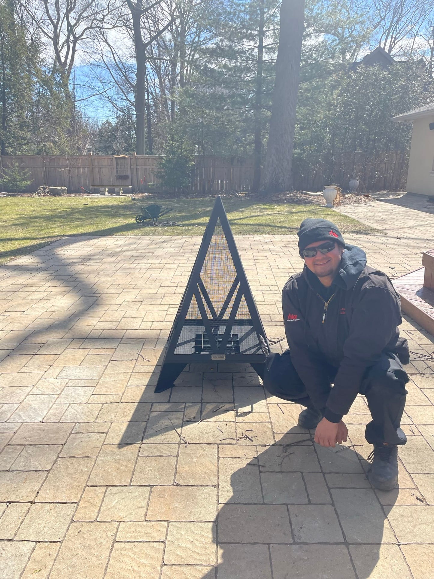 Iron Embers Outdoor Living > Firepits > Wood Firepits Iron Embers 4' Pyramid Fire Pit