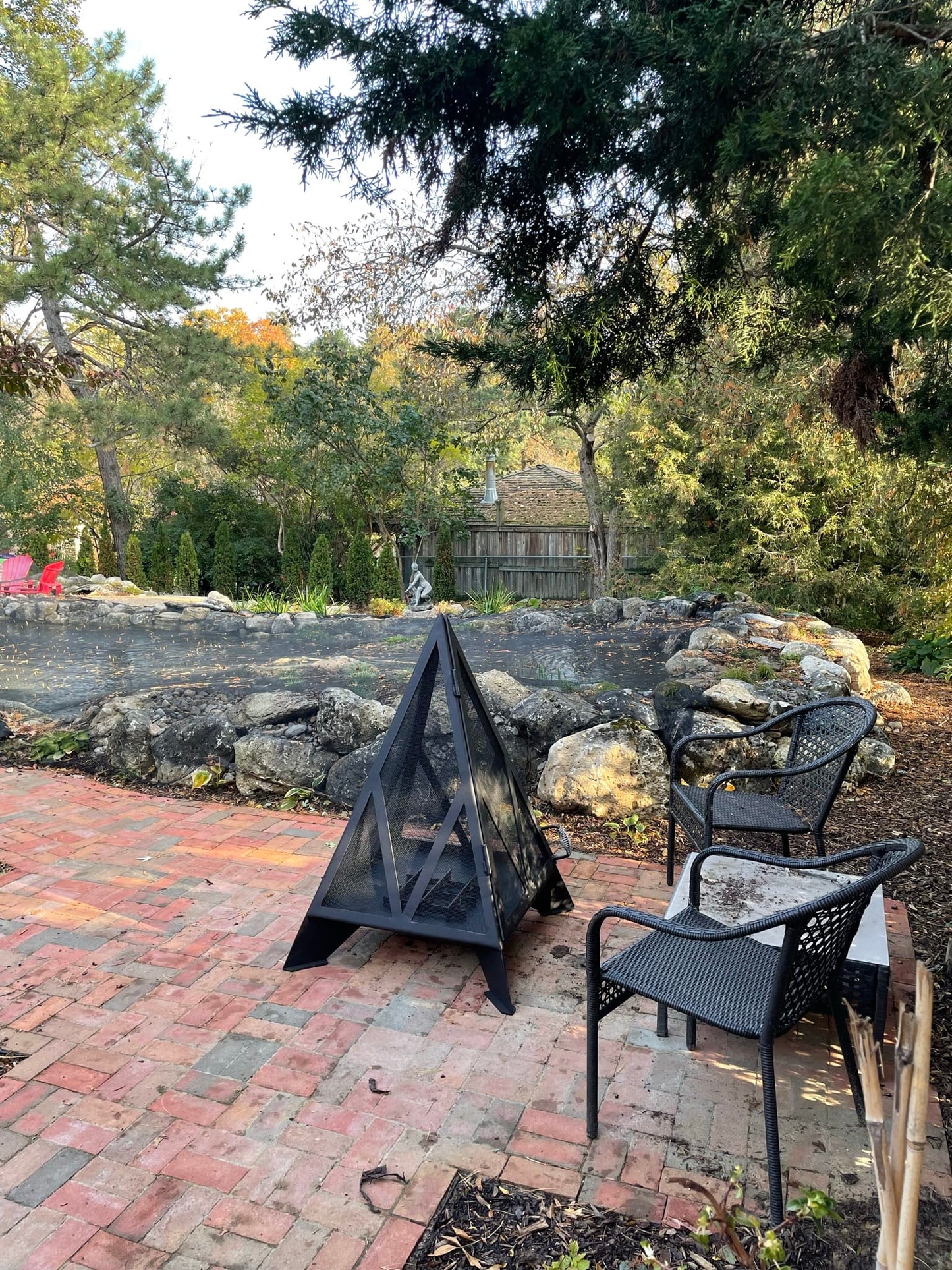 Iron Embers Outdoor Living > Firepits > Wood Firepits Iron Embers 4' Pyramid Fire Pit