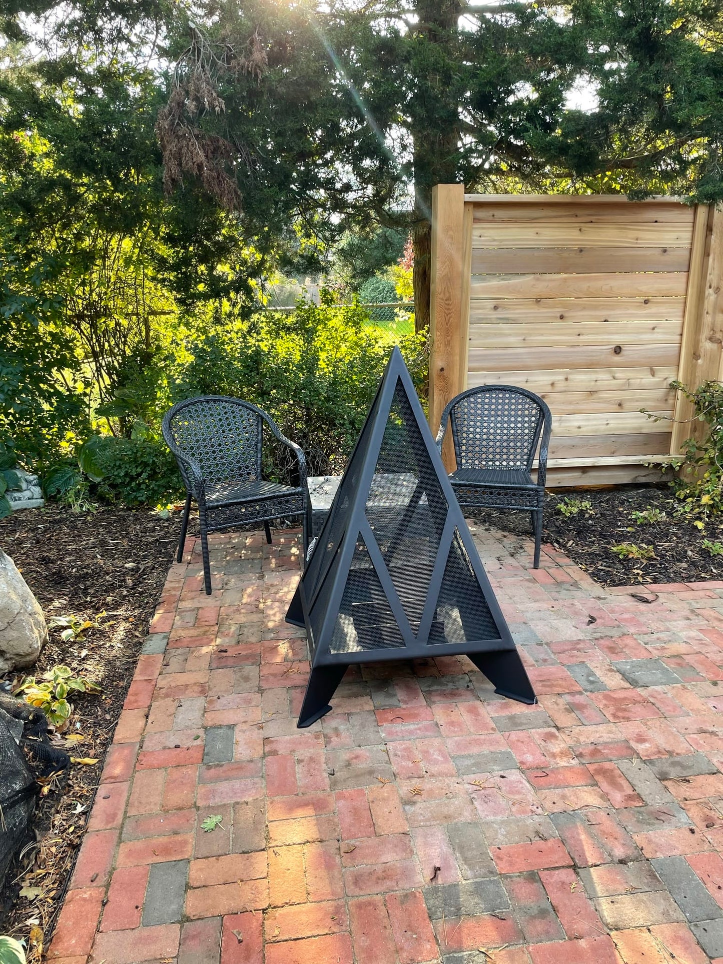 Iron Embers Outdoor Living > Firepits > Wood Firepits Iron Embers 4' Pyramid Fire Pit