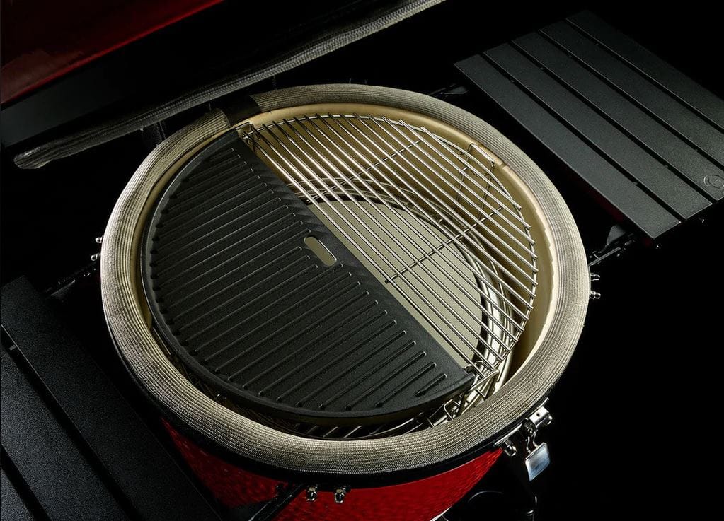Kamado Joe Barbecue Accessories > Tools and Gadgets > Grill Toppers > Griddles Kamado Joe Half Moon Cast Iron Reversible Griddle for Big Joe