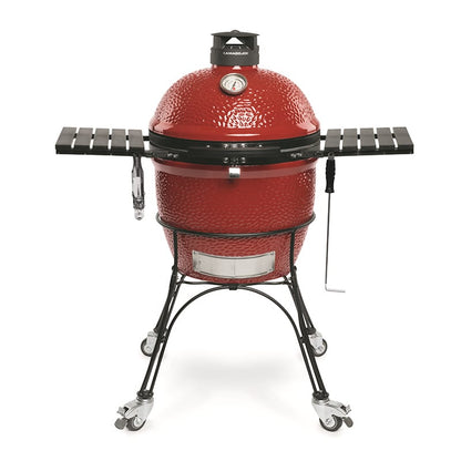 Kamado Joe Outdoor Cooking > Smokers > Charcoal Grills Kamado Joe Classic Joe II with Cart and Heat Deflector - Red 18" Ceramic Charcoal Grill