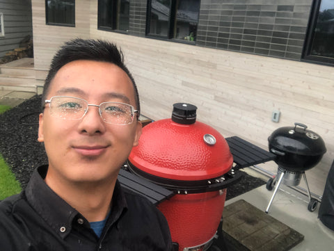 The Kamado Joe Big Joe III With Cart.  One of the largest ceramic kamado grills you'll find out there.  Outstanding quality and style, the Big Joe is your key to out of this world charcoal grilling.  Get yours this summer at Barbecues Galore: Burlington, Oakville, Etobicoke & Calgary