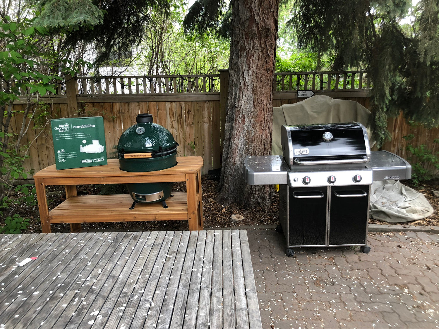 Acacia Wood Table l Barbecues Galore: Burlington, Oakville, Etobicoke & Calgary.  Stop by any of our local stores and we'll get you ready for summer grilling.