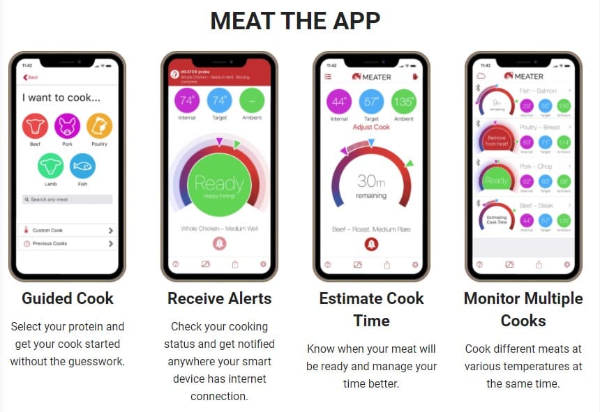 Meater Barbecue Accessories > Thermometers > Digital > Remote MEATER+ Thermometer Wireless Remote Thermometer