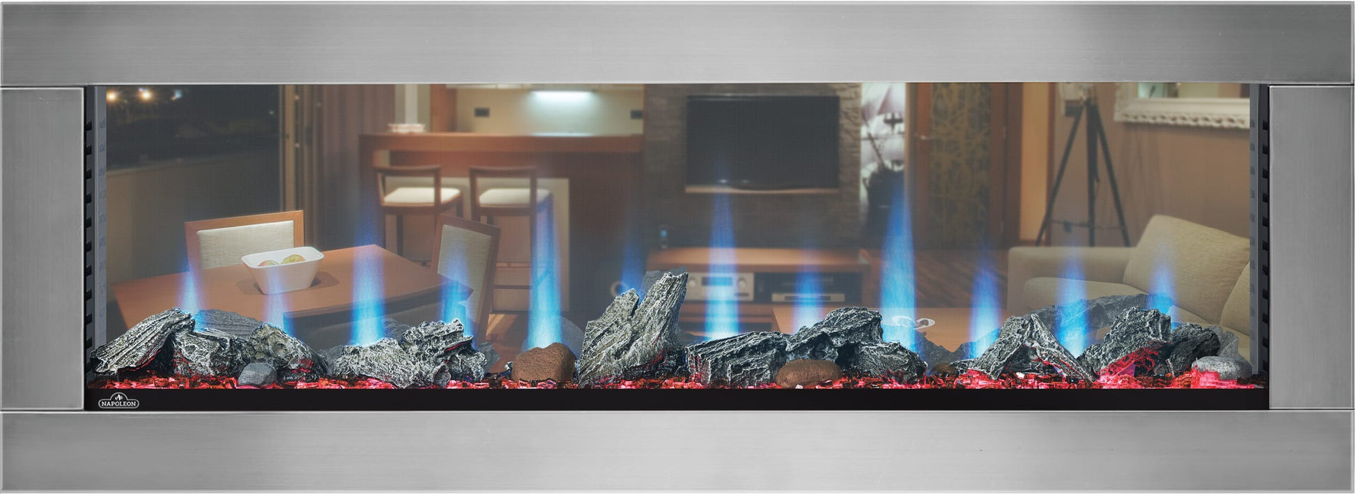 Napoleon Fireplaces > Electric Fireplaces > Linear Napoleon Clearion 50" Built-In See Thru Electric Fireplace