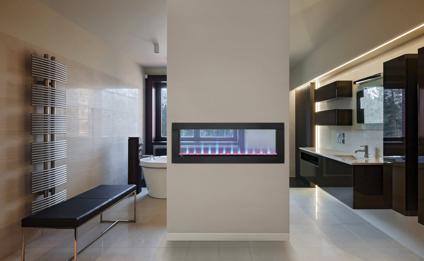 Napoleon Fireplaces > Electric Fireplaces > Linear Napoleon Clearion 50" Built-In See Thru Electric Fireplace