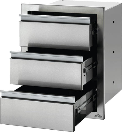 Napoleon Outdoor Cooking > Outdoor Kitchens > Built In > Storage Components > Cabinets 18" x 24" Triple Drawer Napoleon Outdoor Kitchen Drawer Options