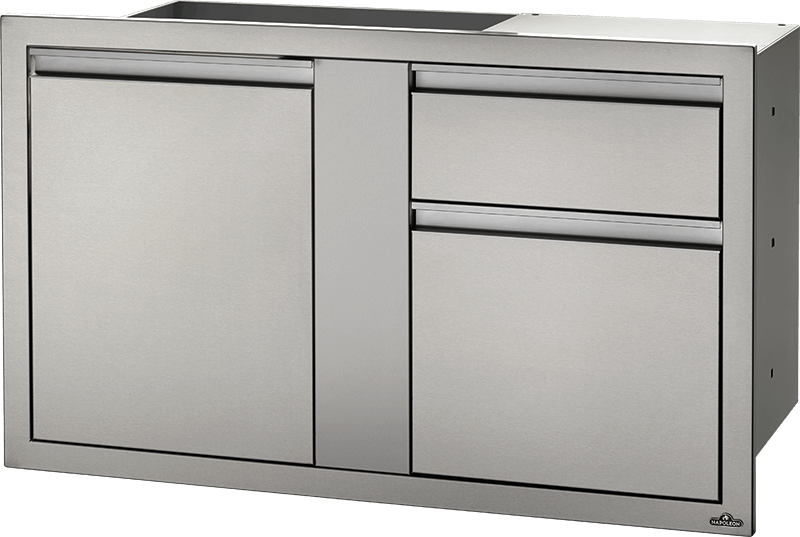 Napoleon Outdoor Cooking > Outdoor Kitchens > Built In > Storage Components > Cabinets 42" x 24" Door & Drawer Napoleon Outdoor Kitchen Drawer Options