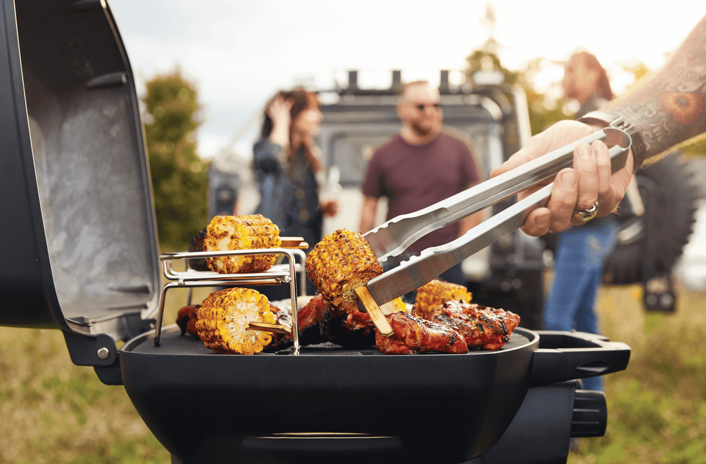 Napoleon Outdoor Cooking > Portable Grills Napoleon Phantom TravelQ PRO285X Portable Gas Grill with Scissor Cart