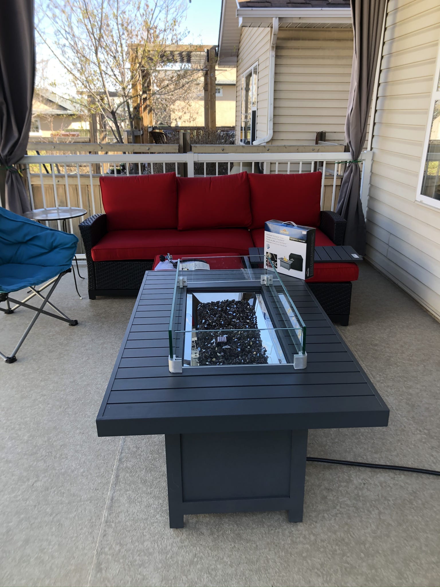 Napoleon Outdoor Living > Firepits > Firepit Accessories Napoleon PATIOFLAME® 33.5" x 18" Rectangular Glass Wind Guard