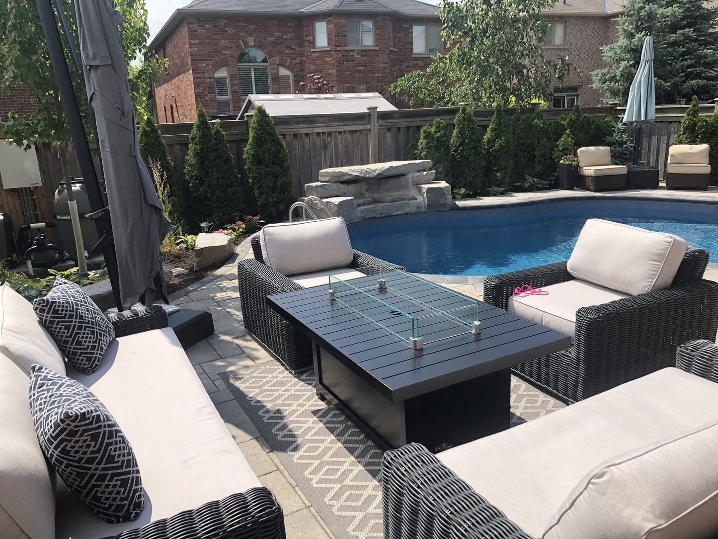 Napoleon Outdoor Living > Firepits > Firepit Accessories Napoleon PATIOFLAME 36" x 14.5" Rectangular Glass Wind Guard