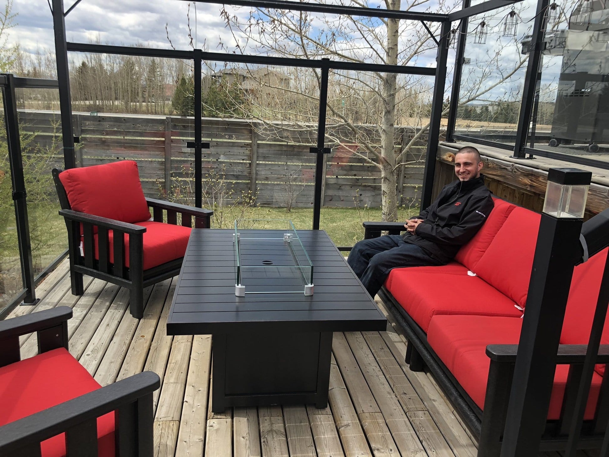 Napoleon Outdoor Living > Firepits > Firepit Accessories Napoleon PATIOFLAME 36" x 14.5" Rectangular Glass Wind Guard