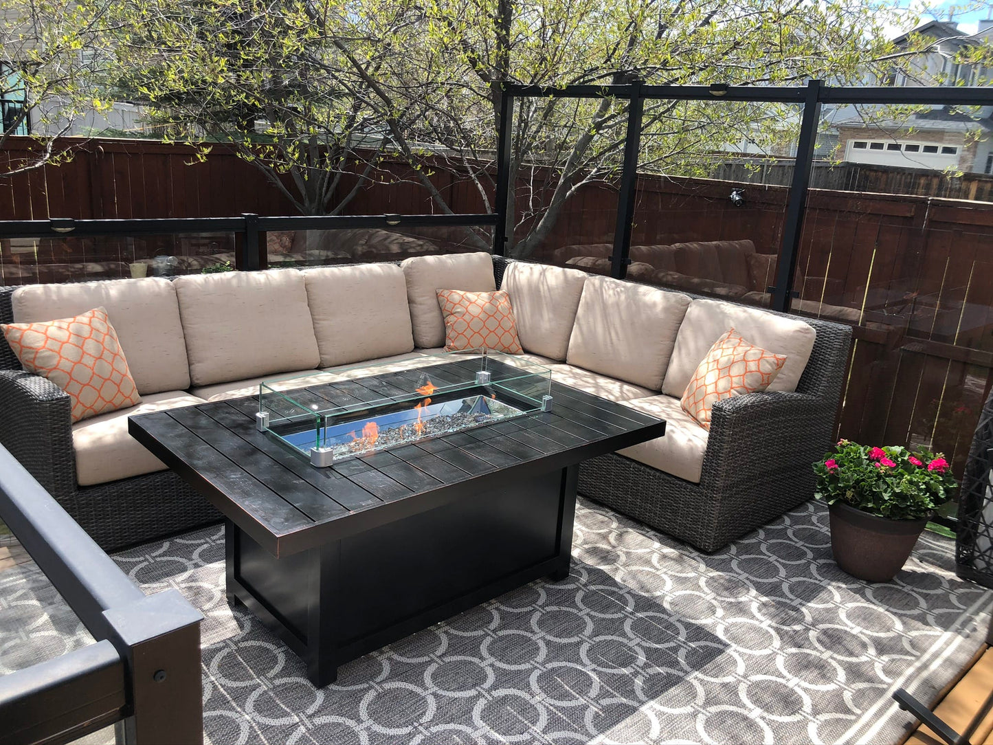 Napoleon Outdoor Living > Firepits > Gas Firepits Napoleon St Tropez 56" x 36" Rectangular Patioflame Fire Table