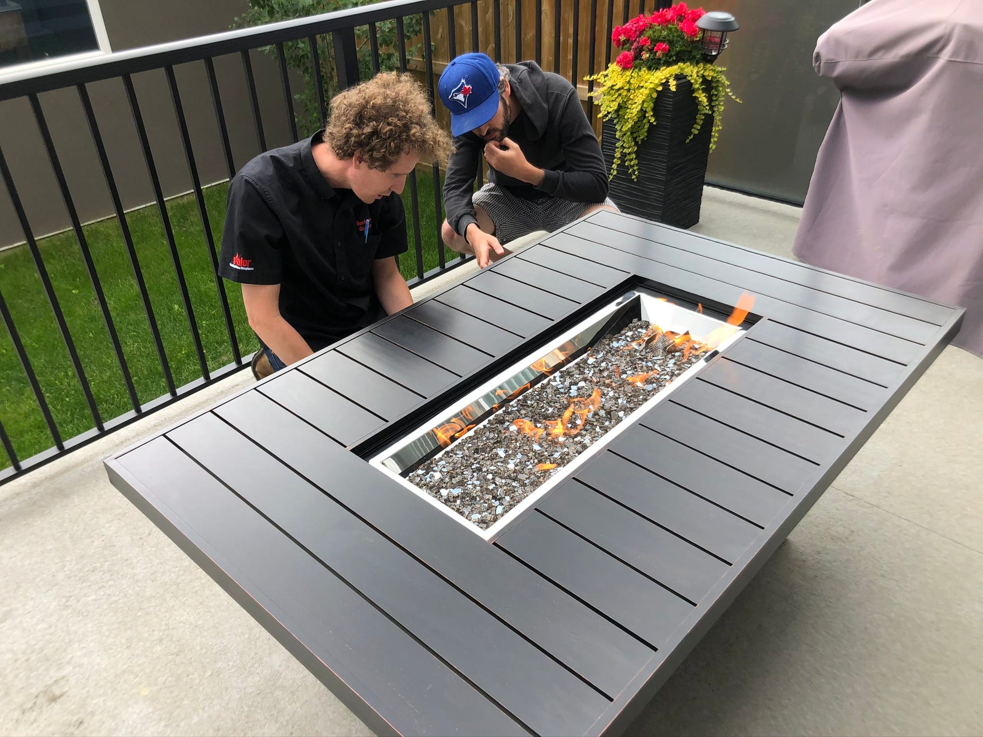 Napoleon Outdoor Living > Firepits > Gas Firepits Napoleon St Tropez 56" x 36" Rectangular Patioflame Fire Table