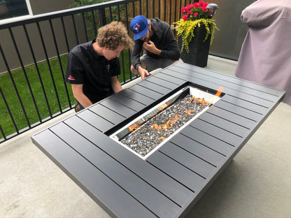 Napoleon Outdoor Living > Firepits > Gas Firepits Napoleon St Tropez 56" x 36" Rectangular Patioflame Fire Table