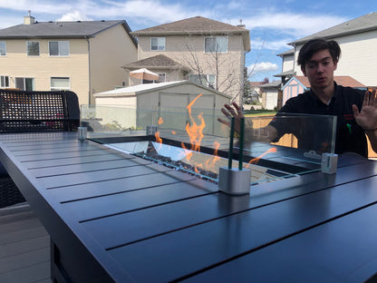 Napoleon Outdoor Living > Firepits > Gas Firepits Napoleon St Tropez 56" x 36" Rectangular Patioflame Fire Table