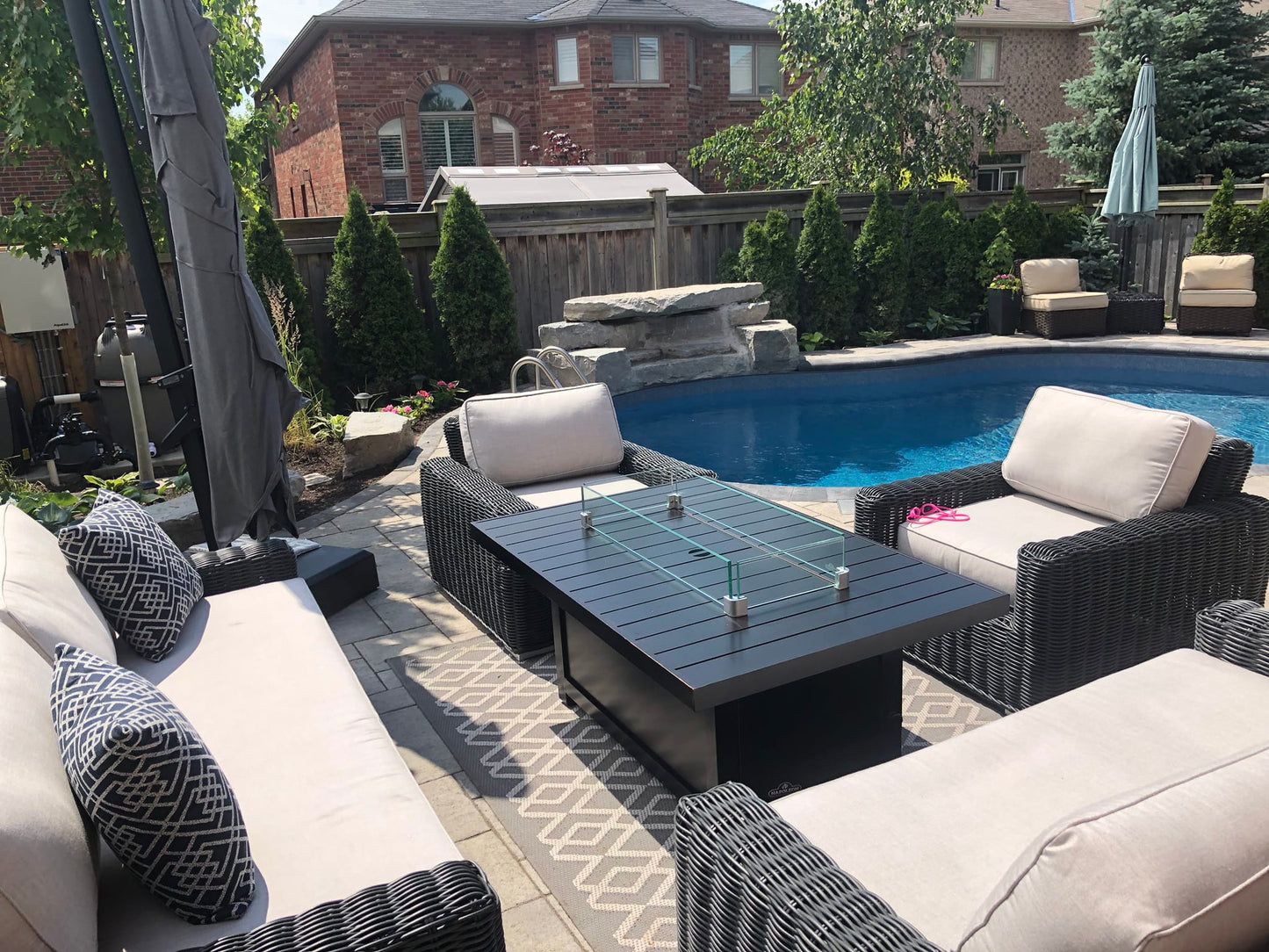 Napoleon Outdoor Living > Firepits > Gas Firepits Napoleon St Tropez 56" x 36" Rectangular Patioflame Fire Table
