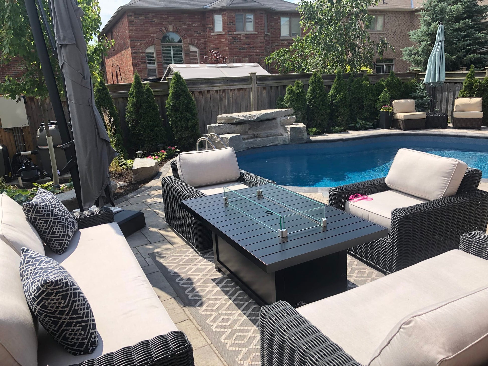 Napoleon Outdoor Living > Firepits > Gas Firepits Napoleon St Tropez 56" x 36" Rectangular Patioflame Fire Table