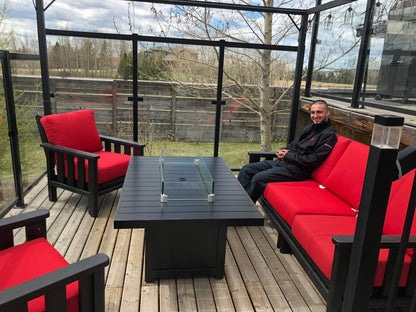 Napoleon Outdoor Living > Firepits > Gas Firepits Napoleon St Tropez 56" x 36" Rectangular Patioflame Fire Table