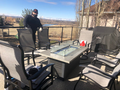 Outdoor GreatRoom Company Outdoor Living > Fire Feature > Gas Outdoor GreatRoom Cedar Ridge Linear Firetable
