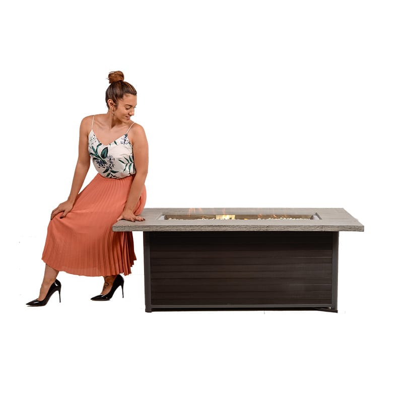 Outdoor GreatRoom Company Outdoor Living > Fire Feature > Gas Outdoor GreatRoom Cedar Ridge Linear Firetable
