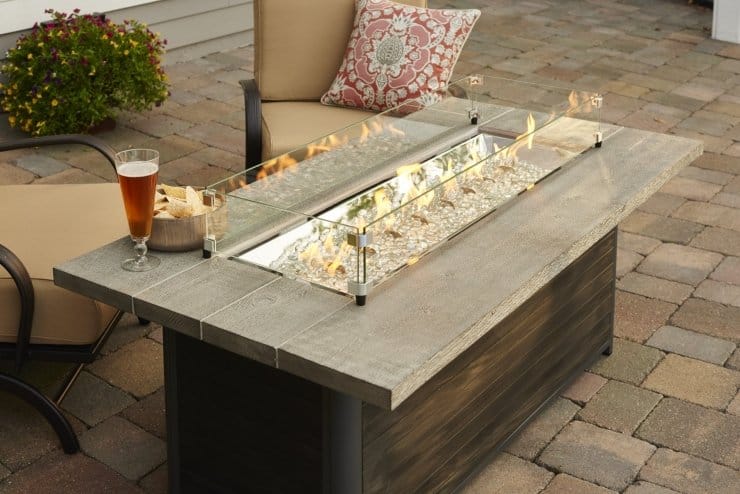 Outdoor GreatRoom Company Outdoor Living > Fire Feature > Gas Outdoor GreatRoom Cedar Ridge Linear Firetable