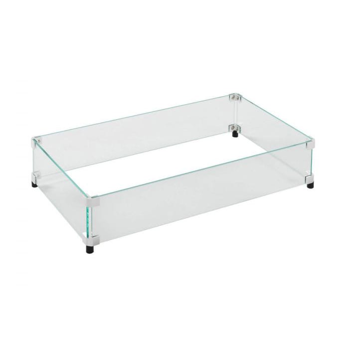 Outdoor GreatRoom Company Outdoor Living > Firepits > Firepit Accessories Outdoor GreatRoom - 15.5" x 28.5" Rectangular Glass Wind Guard
