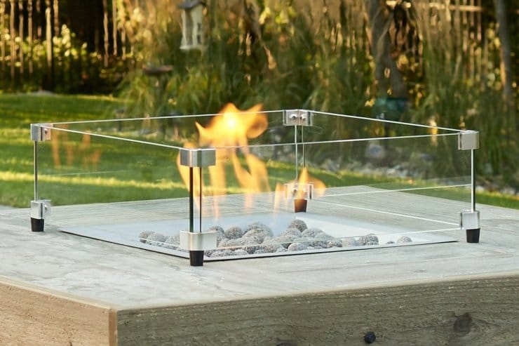 Outdoor GreatRoom Company Outdoor Living > Firepits > Gas Firepits > Firepit Accessories Outdoor GreatRoom 24" x 24" Square Glass Wind Guard