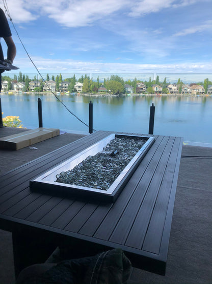 Outdoor GreatRoom Company Outdoor Living > Firepits > Gas Firepits Outdoor GreatRoom Brooks Extra Long 61" x 32"  Fire Table