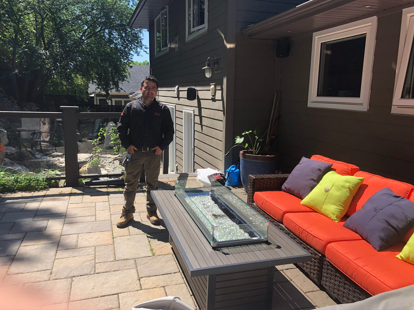 Outdoor GreatRoom Company Outdoor Living > Firepits > Gas Firepits Outdoor GreatRoom Brooks Extra Long 61" x 32"  Fire Table