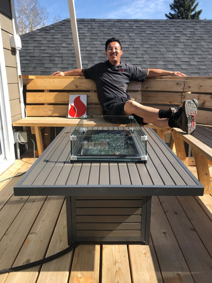 Outdoor GreatRoom Company Outdoor Living > Firepits > Gas Firepits Outdoor GreatRoom Brooks Rectangular 50" x 31" Fire Table