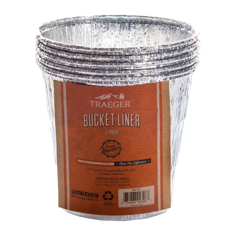 Traeger Barbecue Accessories > Cleanup & Maintenance > Grease Tray & Liners Traeger Bucket Liner - 5 Pack