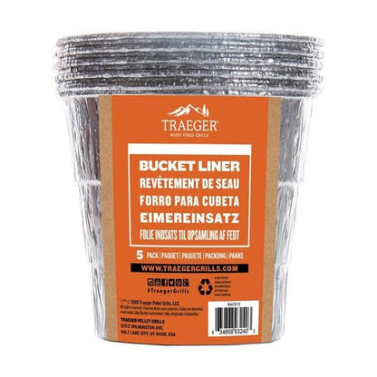 Traeger Barbecue Accessories > Cleanup & Maintenance > Grease Tray & Liners Traeger Bucket Liner - 5 Pack