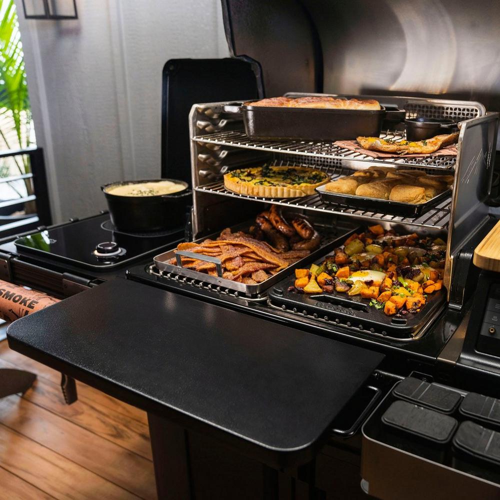 Traeger Barbecue Accessories > Grilling Tools > Attachments > Components Traeger P.A.L Pop-And-Lock Folding Front Shelf