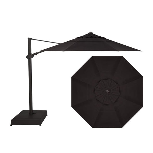 Treasure Garden Outdoor Living > Patio Furniture > Umbrellas > Cantilever Black (5408) TREASURE GARDEN AG25TR - 11.5 FT OCTAGON CANTILEVER UMBRELLA - BLACK FRAME