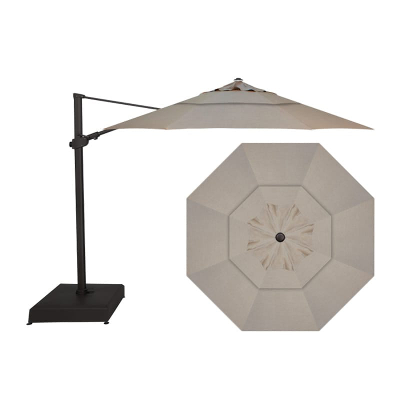 Treasure Garden Outdoor Living > Patio Furniture > Umbrellas > Cantilever Cast Ash (40428) TREASURE GARDEN AG25TR - 11.5 FT OCTAGON CANTILEVER UMBRELLA - BLACK FRAME